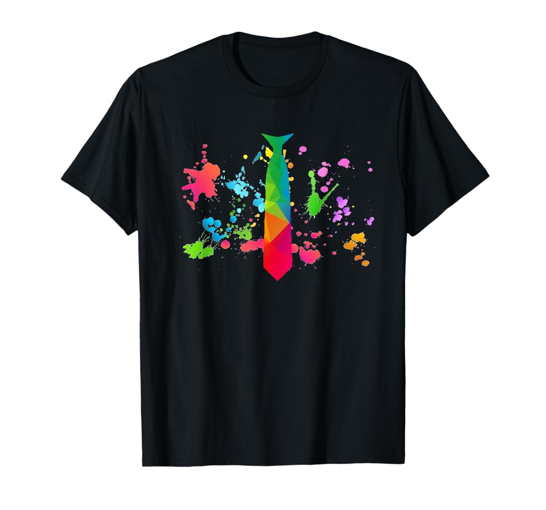 Amazon.com: Splattered Neon Paint Shirt - Fun Party Shirt T